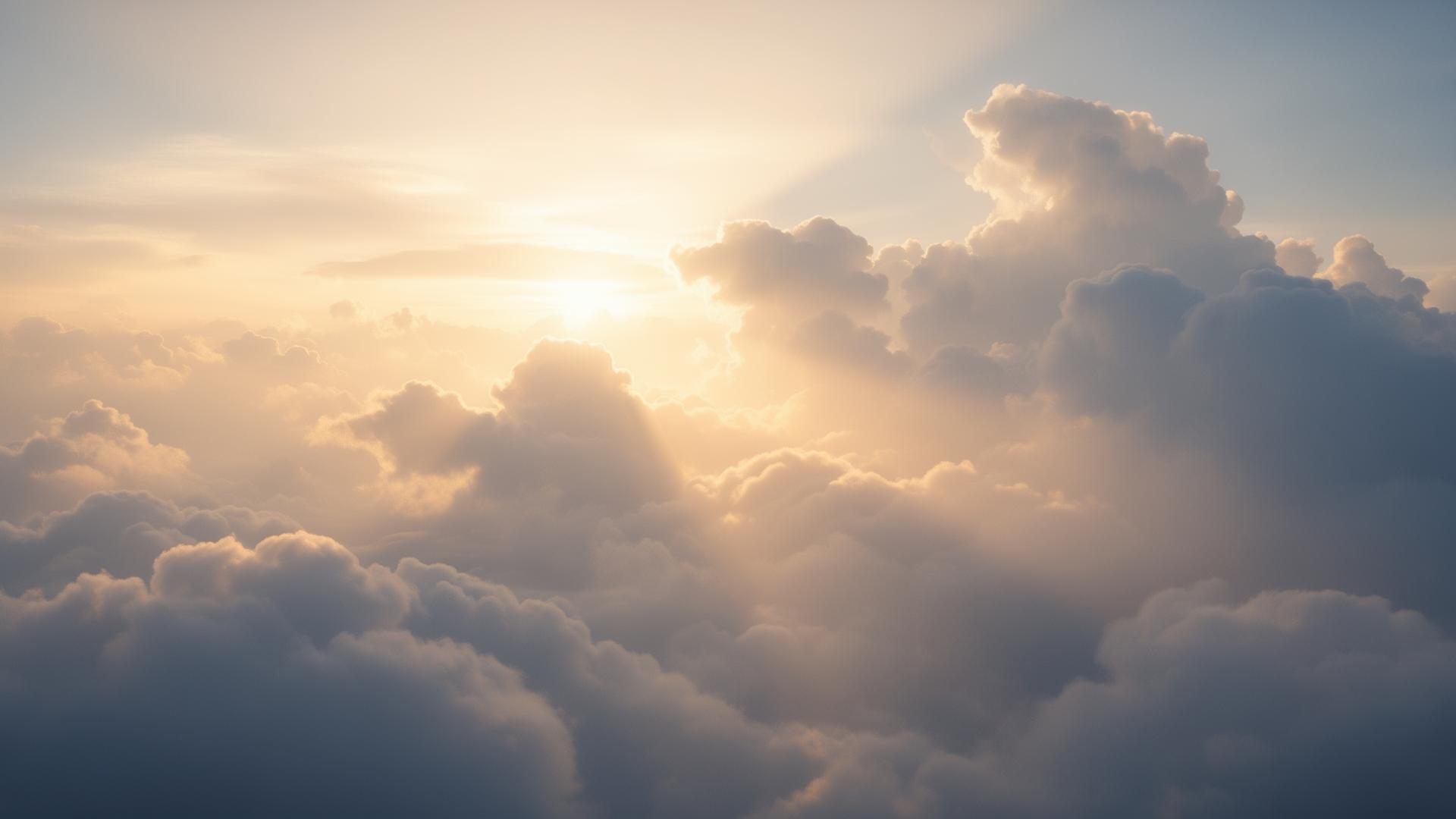 Cinematic clouds at golden hour